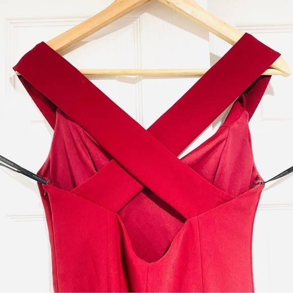 Dessy Collection 3012/2987 Off The Shoulder Criss Cross Back Trumpet Gown Dress - Picture 5 of 10